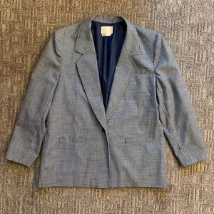 VTG Pendleton women’s navy blue gingham blazer size 18 made in USA